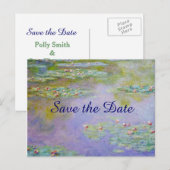 Het water Lilies die het Vloeren sparen de Daduwbr Aankondigingskaart (Voorkant / Achterkant)