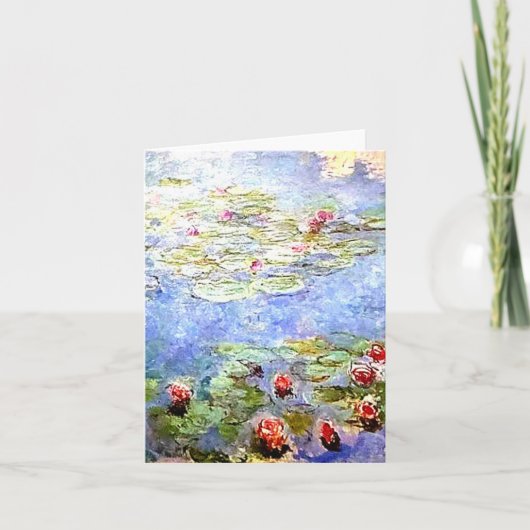 Het Water Lillies Notecard van Claude Monet Kaart (Voorkant)