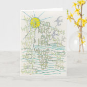 Het water schrijft het zonlicht kaart schrijft (Gele Bloem)