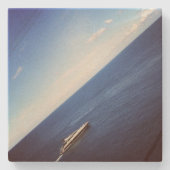 "Het water stijgt" Sandstone Stenen Onderzetter (Voorkant)