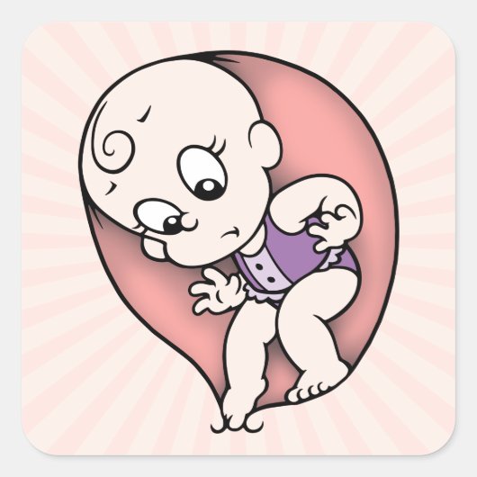 Het water testen vierkante sticker (Voorkant)