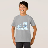 het water van de ijsblokjes de ijzige kubus het t-shirt (Voorkant volledig)