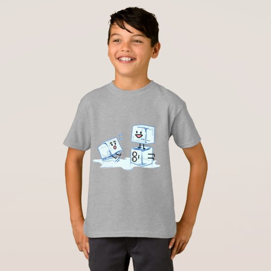 het water van de ijsblokjes de ijzige kubus het t-shirt (Voorkant volledig)