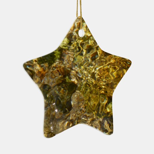 Het water van de Kaweah River Abstracte Natuur Keramisch Ornament (Rechts)