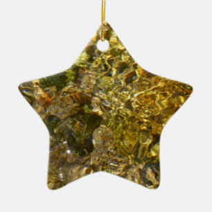 Het water van de Kaweah River Abstracte Natuur Keramisch Ornament