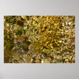 Het water van de Kaweah River Abstracte Natuur Poster