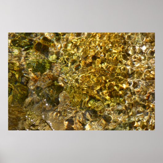 Het water van de Kaweah River Abstracte Natuur Poster (Voorkant)
