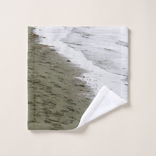 Het water voldoet aan voetafdrukken washandje (Wasdoekje)