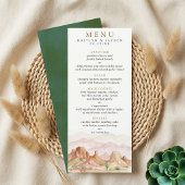 Het Watercolor Desert Range Bruiloft Suite - Menu