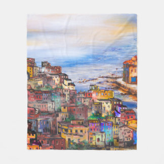 Het waterfront in Naplesitalie, napels, napoli, st Fleece Deken