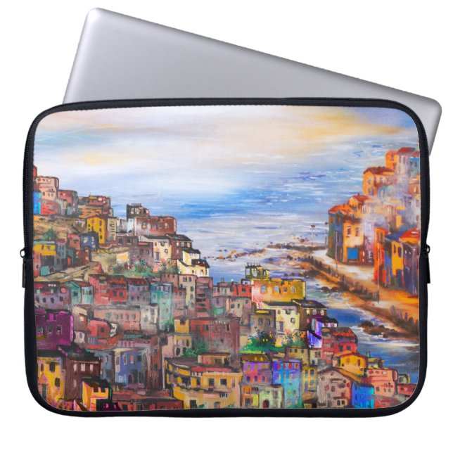 Het waterfront in Naplesitalie, napels, napoli, st Laptop Sleeve (Voorkant)