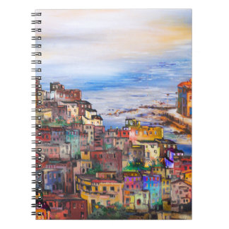 Het waterfront in Naplesitalie, napels, napoli, st Notitieboek