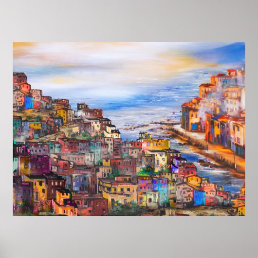 Het waterfront in Naplesitalie, napels, napoli, st Poster (Voorkant)