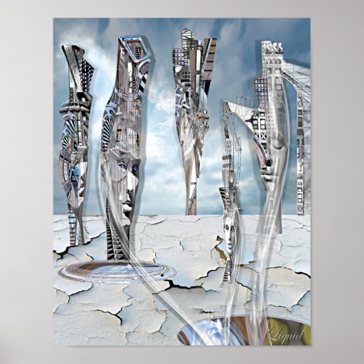 Het watergat (Afdrukken) Poster (Voorkant)