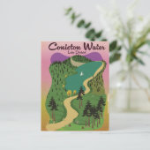 Het watermerendistrict Coniston Feestdagenkaart (Staand voorkant)