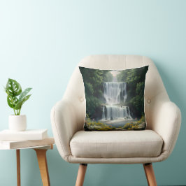 Het waterval landschap kussen