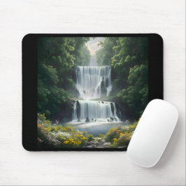 Het waterval landschap muismat