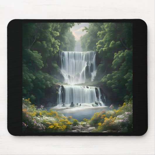 Het waterval landschap muismat (Voorkant)