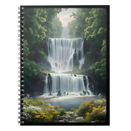 Het waterval landschap notitieboek
