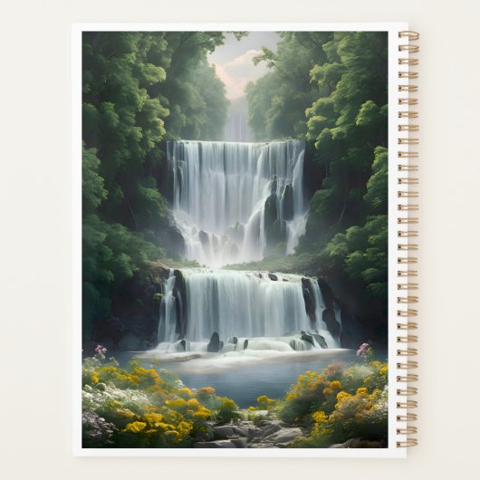 Het waterval landschap planner (Achterkant)