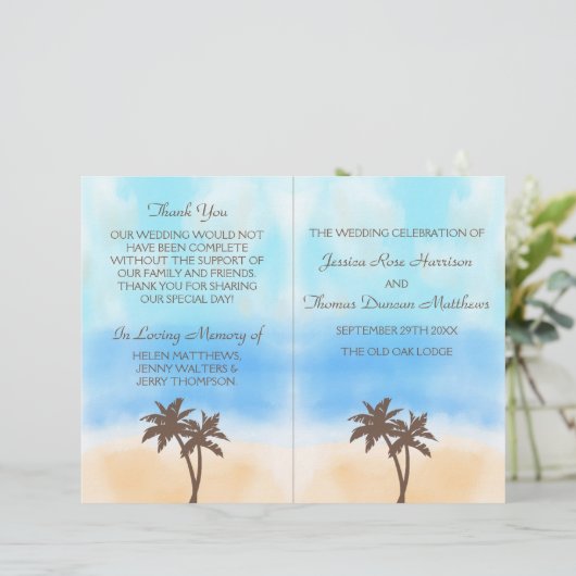Het Waterverf Beach Wedding Collectie (Staand voorkant)