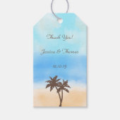 Het Waterverf Beach Wedding Collectie Cadeaulabel (Voorkant)