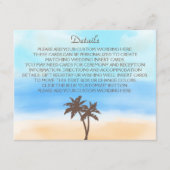 Het Waterverf Beach Wedding Collectie Informatiekaartje (Voorkant)
