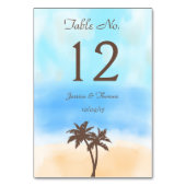 Het Waterverf Beach Wedding Collectie Kaart (Achterkant)