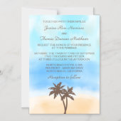 Het Waterverf Beach Wedding Collectie Magnetische Uitnodiging (Voorkant)
