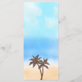 Het Waterverf Beach Wedding Collectie Menu (Achterkant)