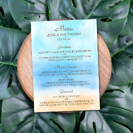 Het Waterverf Beach Wedding Collectie Menu