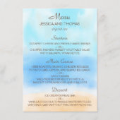 Het Waterverf Beach Wedding Collectie Menu (Voorkant)