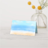 Het Waterverf Beach Wedding Collectie Plaatskaartje (Achterkant)