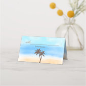 Het Waterverf Beach Wedding Collectie Plaatskaartje (Voorkant)