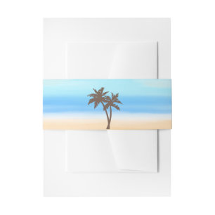 Het Waterverf Beach Wedding Collectie Uitnodigingen Wikkel