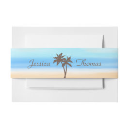 Het Waterverf Beach Wedding Collectie Uitnodigingen Wikkel