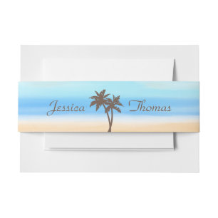 Het Waterverf Beach Wedding Collectie Uitnodigingen Wikkel