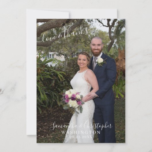 Het Waterverf Paarse Lavender Floral Script van he Bedankkaart (Voorkant)