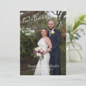 Het Waterverf Paarse Lavender Floral Script van he Bedankkaart (Staand voorkant)