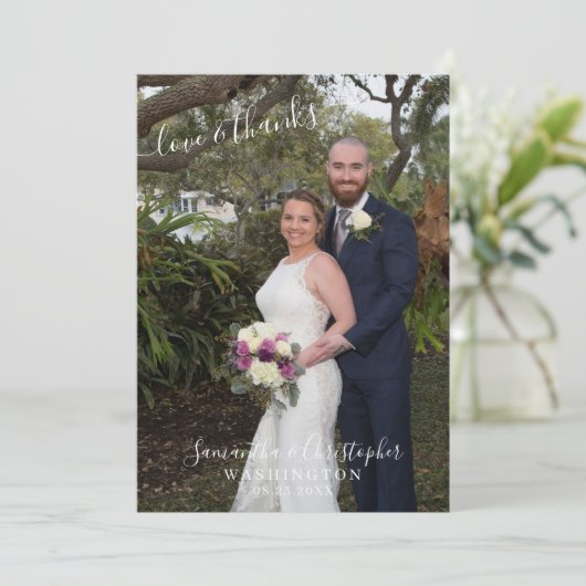 Het Waterverf Paarse Lavender Floral Script van he Bedankkaart (Staand voorkant)