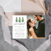 Het Waterverf Pine Tree Forest Wedding Collectie Aankondiging