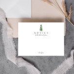 Het Waterverf Pine Tree Forest Wedding Collectie Advieskaart<br><div class="desc">Viel in stijl met deze moderne en trendy advieskaarten. Het eenvoudige maar stijlvolle ontwerp zal uw gasten toestaan om een nota van raad voor u te schrijven om over jaren te houden en te lezen. De formulering is gemakkelijk te personaliseren, zodat deze kaarten snel kunnen worden omgezet in advieskaarten voor...</div>