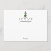 Het Waterverf Pine Tree Forest Wedding Collectie Advieskaart (Voorkant)