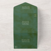 Het Waterverf Pine Tree Forest Wedding Collectie All In One Uitnodiging (Buitenkant)