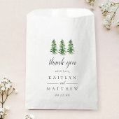 Het Waterverf Pine Tree Forest Wedding Collectie Bedankzakje