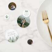 Het Waterverf Pine Tree Forest Wedding Collectie Confetti (Groep)