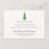 Het Waterverf Pine Tree Forest Wedding Collectie Informatiekaartje (Voorkant)