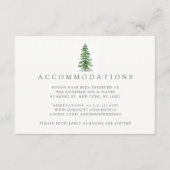 Het Waterverf Pine Tree Forest Wedding Collectie Informatiekaartje (Voorkant)
