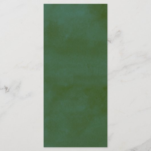 Het Waterverf Pine Tree Forest Wedding Collectie Menu (Achterkant)