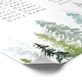 Het Waterverf Pine Tree Forest Wedding Collectie Poster (Hoek)